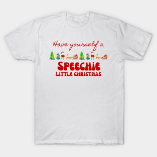 Christmas Speech Language Pathology, Speech therapy, speech path, slp, slpa T-Shirt